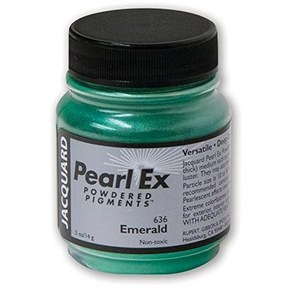 Jacquard Pearl Ex Pigment Powder 0.5 oz Emerald - Loose Mica Powder for Epoxy Resin, Watercolors, Calligraphy Ink & Clay - Epoxy Pigment Powder - Epoxy Resin Color