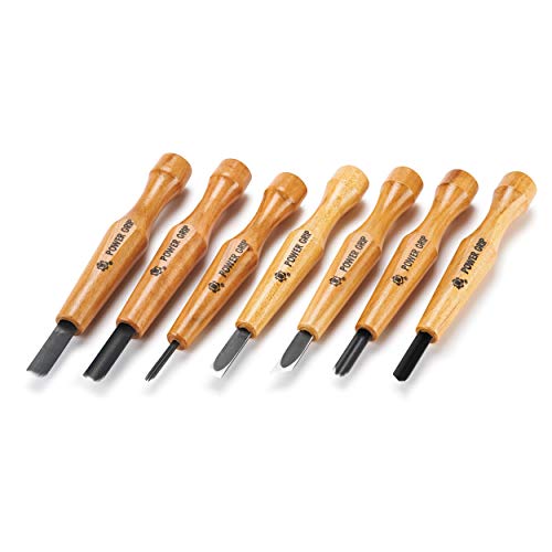 Book Cover Mikisyo Power Grip Carving Tools, 7 Piece Set (Japan Import)