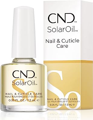 Nail & Cuticle Care by CND, SolarOil for Dry, Damaged Cuticles, Infused with Jojoba Oil & Vitamin E for Healthier, Stronger Nails, 0.25 Fl Oz