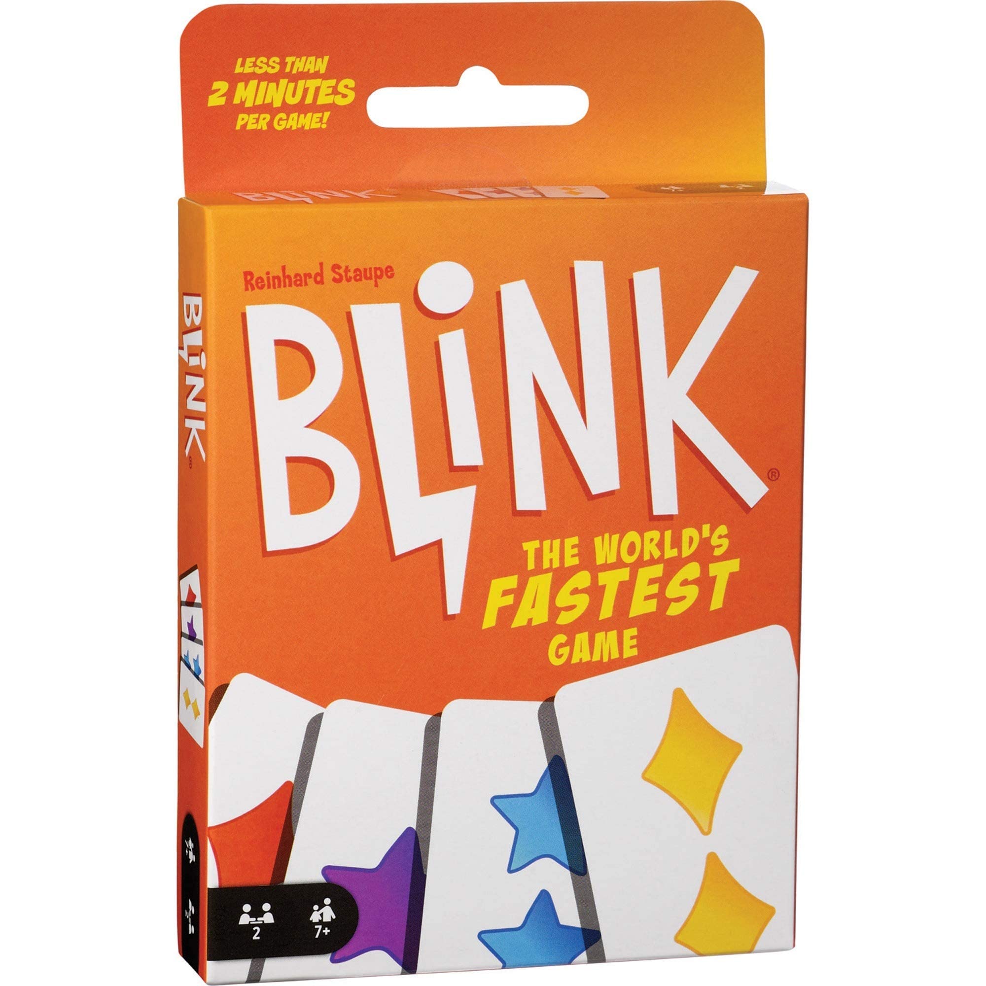 Book Cover Mattel Games Reinhard Staupe's BLINK Family Card Game, Travel-Friendly, with 60 Cards and Instructions, Makes a Great Gift for 7 Year Olds and Up Original