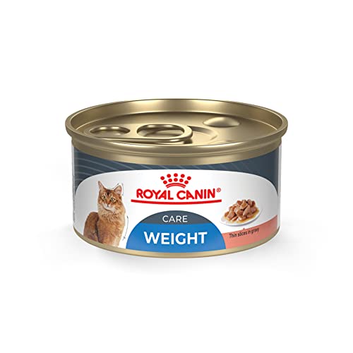 Royal Canin Feline Weight Care Thin Slices in Gravy Canned Adult Wet Cat Food, 3 oz cans 24-count