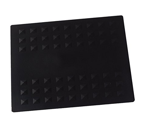 Colortrak Heat-Resistant Styling Station Mat, Silicone Mat Prevents Work Surfaces from Heat Damage of Styling Tools, Prevent Tool from Falling or Slipping, Black, 9 x 11 inches