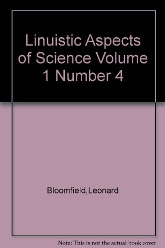Linuistic Aspects of Science Volume 1 Number 4