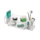 iDesign 42930 Med+ Bathroom Medicine Drawer Organizer, Cabinet Storage Caddy for Makeup, Contact Lenses, Solution, Cotton Balls, 12" x 3" x 3.5"