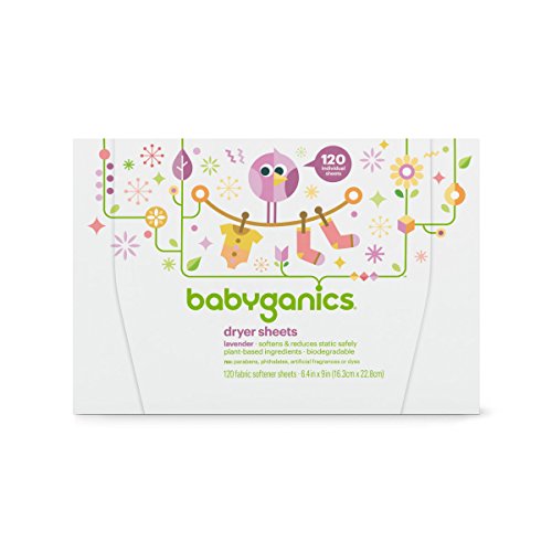 Book Cover Babyganics Dryer Sheets, 120 count, Packaging May Vary
