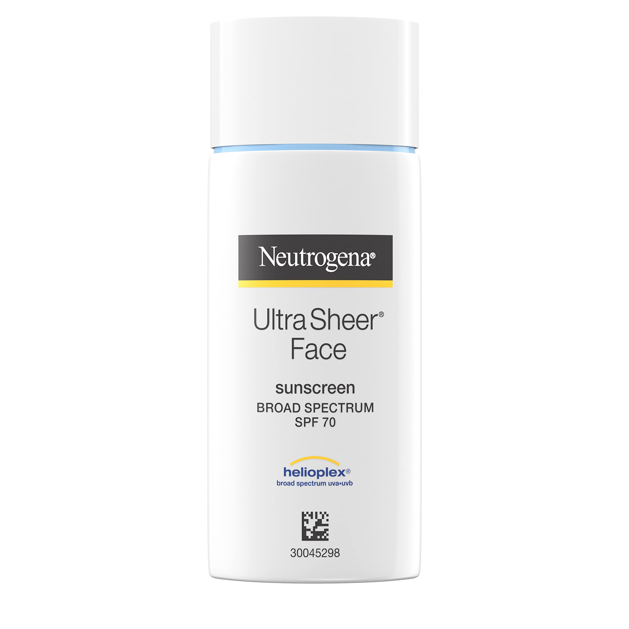 Neutrogena Ultra Sheer Liquid Daily Facial Sunscreen with Broad Spectrum SPF 70, Non-Comedogenic, Oil-Free & PABA-Free Weightless UVA/UVB Sun Protection, 1.4 fl. oz SPF 70 Liquid