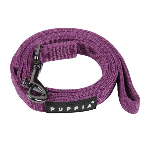 Book Cover Puppia Two Tone Dog Lead Strong Durable Comfortable Grip Walking Training Leash for Small & Medium Dog, Purple, Large