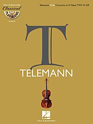 Hal Leonard Telemann: Viola Concerto In G Major, Twv 51:G9 Classical Play-Along Book/CD Vol.8