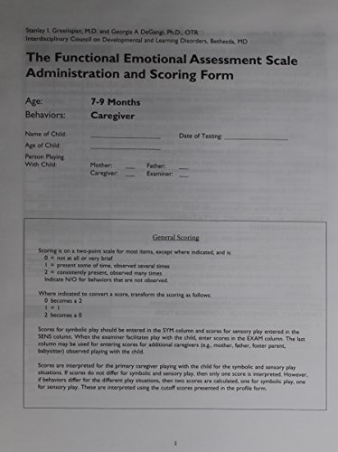 Functional Emotional Assessment Scale Scoring Booklets (FEAS)