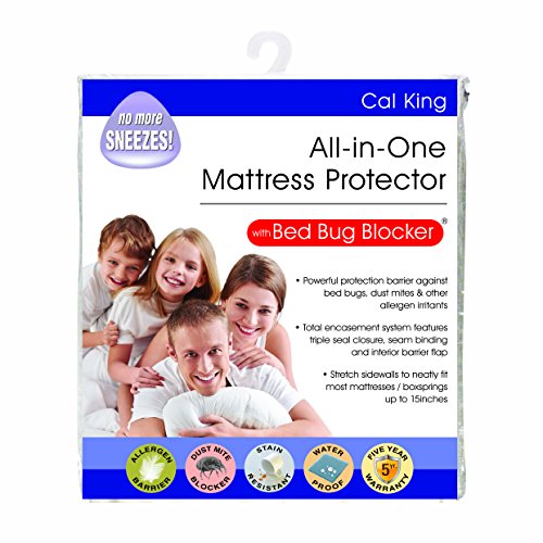 Book Cover Bed Bug Blocker Hypoallergenic All In One Breathable California King Mattress Cover Encasement Protector Zippered Water Resistant Dust Mite Allergens Insects