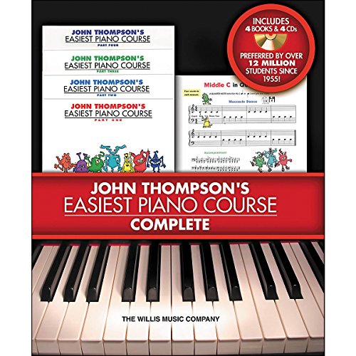 Willis Music John Thompson's Easiest Piano Course Complete boxed Set (Books 1 - 4 with CD's)