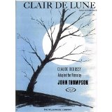 Willis Music Clair De Lune Early Intermediate for Piano by John Thompson