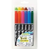 Kuretake ZIG FUDEBIYORI Brush Pens 12 colors set, AP-Certified, Odourless, Xylene free, Flexible Hard brush tip, Effective for both details and larger spaces, for Adult, Made in Japan