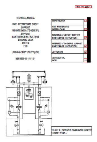 US Army, Technical Manual, TM 55-1905-223-24-9, STEERING GEAR SYSTEM FOR LANDING CRAFT, (LCU), (NSN 1905-01-154-1191), 1989