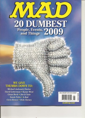 Mad Magazine (20 dumbest people, events and things 2009, January 2010 #502)