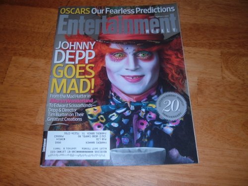 Entertainment Weekly March 5 2010 Johnny Depp/Alice in Wonderlan on Outside Cover (has 4 covers), Oscar/Academy Awards Predictions, Tim Burton & Johnny Depp's Greatest Creations, Animation Reborn, Abraham Lincoln: Vampire Hunter