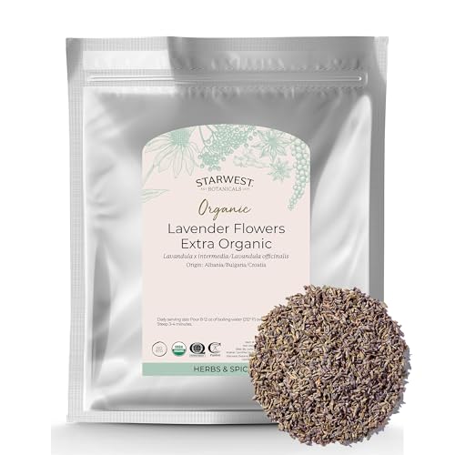 Starwest Botanicals Organic Dried Lavender Flowers Extra Grade, 1 Pound