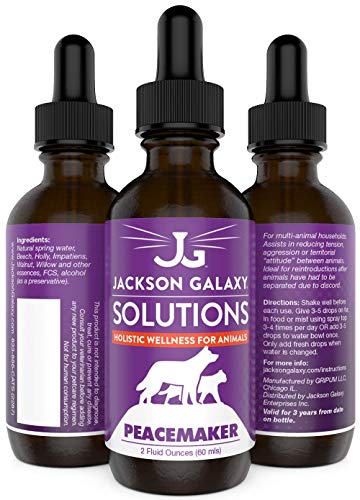 Jackson Galaxy: Peacemaker (2 oz.) - Pet Solution - Promotes Sense of Community - Can Reduce Aggression, Tension, Jealousy - All-Natural Formula - Reiki Energy