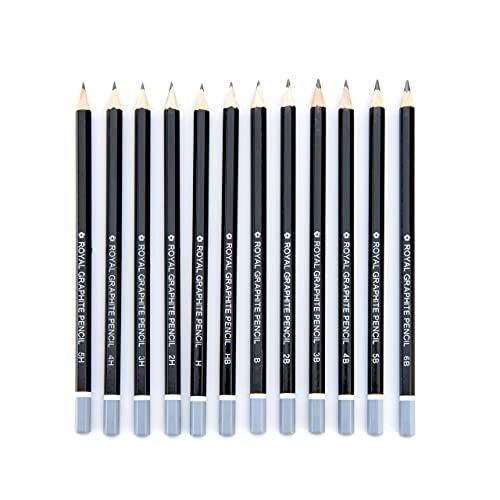 Royal & Langnickel SPEN-12 Essentials Sketching Pencil Set, 12-Piece