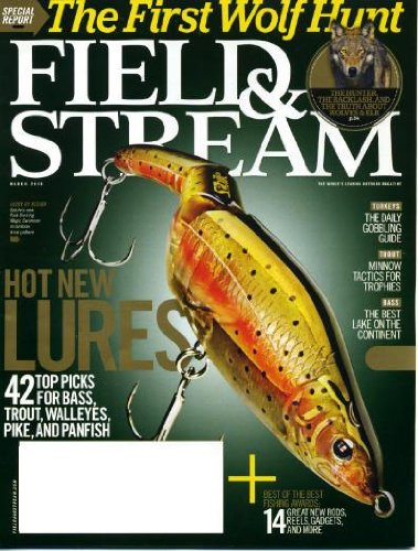 Field & Stream March 2010 The First Wolf Hunt, Hot New Lures, Turkey Gobbling Guide, Trout Minnow Tactics, Best Bass Lake on the Continent, The Truth About Wolves and Elk