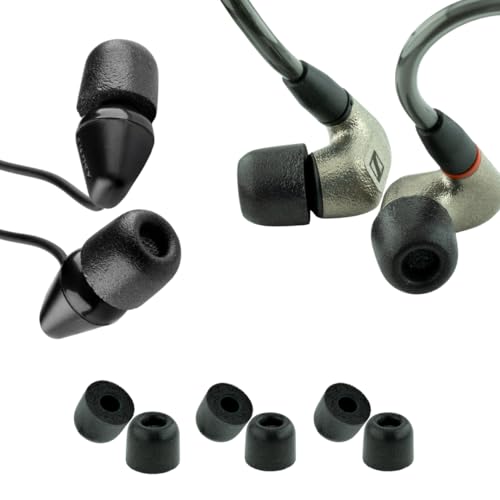 Comply Foam 200 Series Replacement Ear Tips for Bang and Olufsen, Sennheiser, Axil, MEE Audio, KZ, Bose & More | Ultimate Comfort | Unshakeable Fit| TechDefender | Large, 3 Pairs
