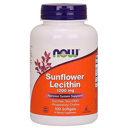 Book Cover NOW Supplements, Sunflower Lecithin 1200 mg with Phosphatidyl Choline, 100 Softgels