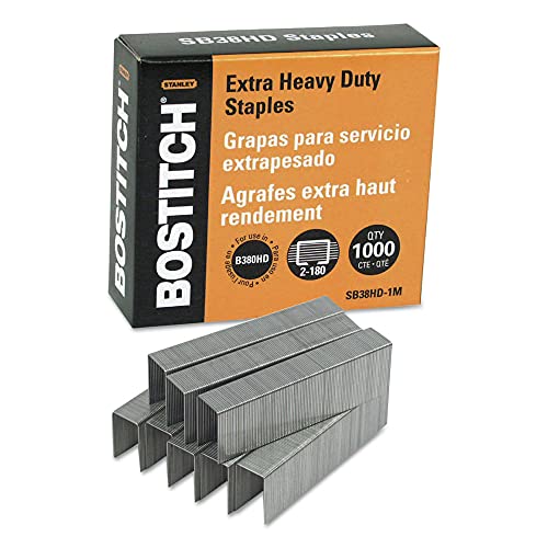 Bostitch B38HD-1M Heavy-Duty Staples, 15/16" Standard, Box of 1,000