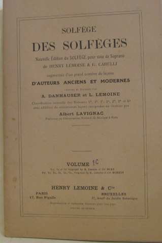 SolfÃ¨ge des solfÃ¨ges volume 1c
