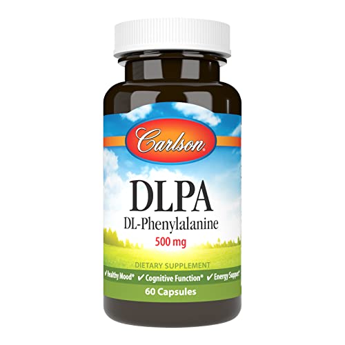 Carlson - DLPA DL-Phenylalanine, 500 mg, Promotes Healthy Nervous & Endocrine Systems, 60 Capsules