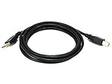 Monoprice 6-Feet USB 2.0 A Male to B Male 28/24AWG Cable (Gold Plated) (105438)