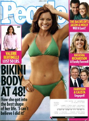People April 6 2009 Valerie Bertinelli on Cover (Bikini Body at 48), Natasha Richardson, Drew Peterson, Guy Fieri