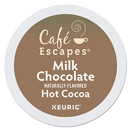 Book Cover CafÃ£ Escapes Hot Cocoa, Milk Chocolate, K-Cup Portion Pack For Keurig Brewers, 24-Count