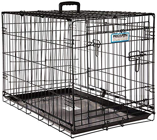 Book Cover Precision Pet Products Two Door Provalue Wire Dog Crate, 30 Inch, For Pets 30-50 lbs