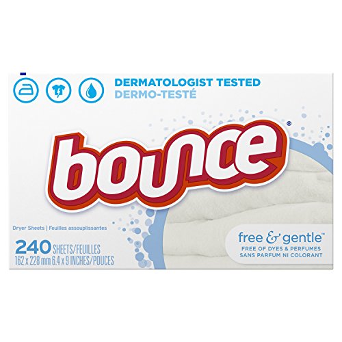 Book Cover Bounce Fabric Softener Sheets, Free & Gentle, 240 Count, White