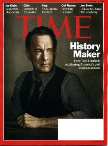 Time March 15 2010 Tom Hanks on Cover (How Tom Hanks is Redefining America's Past), Chile Earthquake, Tim Burton's Alice In Wonderland 3-D, Angelology, Danger Mouse, Iraq Elections