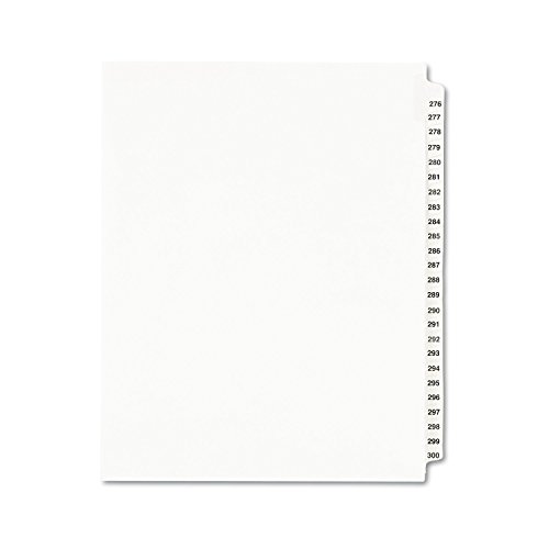 Avery Legal Dividers, Standard Collated Sets, Letter Size, Side Tabs, 276-300 (01341)