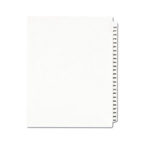 Avery Legal Dividers, Standard Collated Sets, Letter Size, Side Tabs, 276-300 (01341)