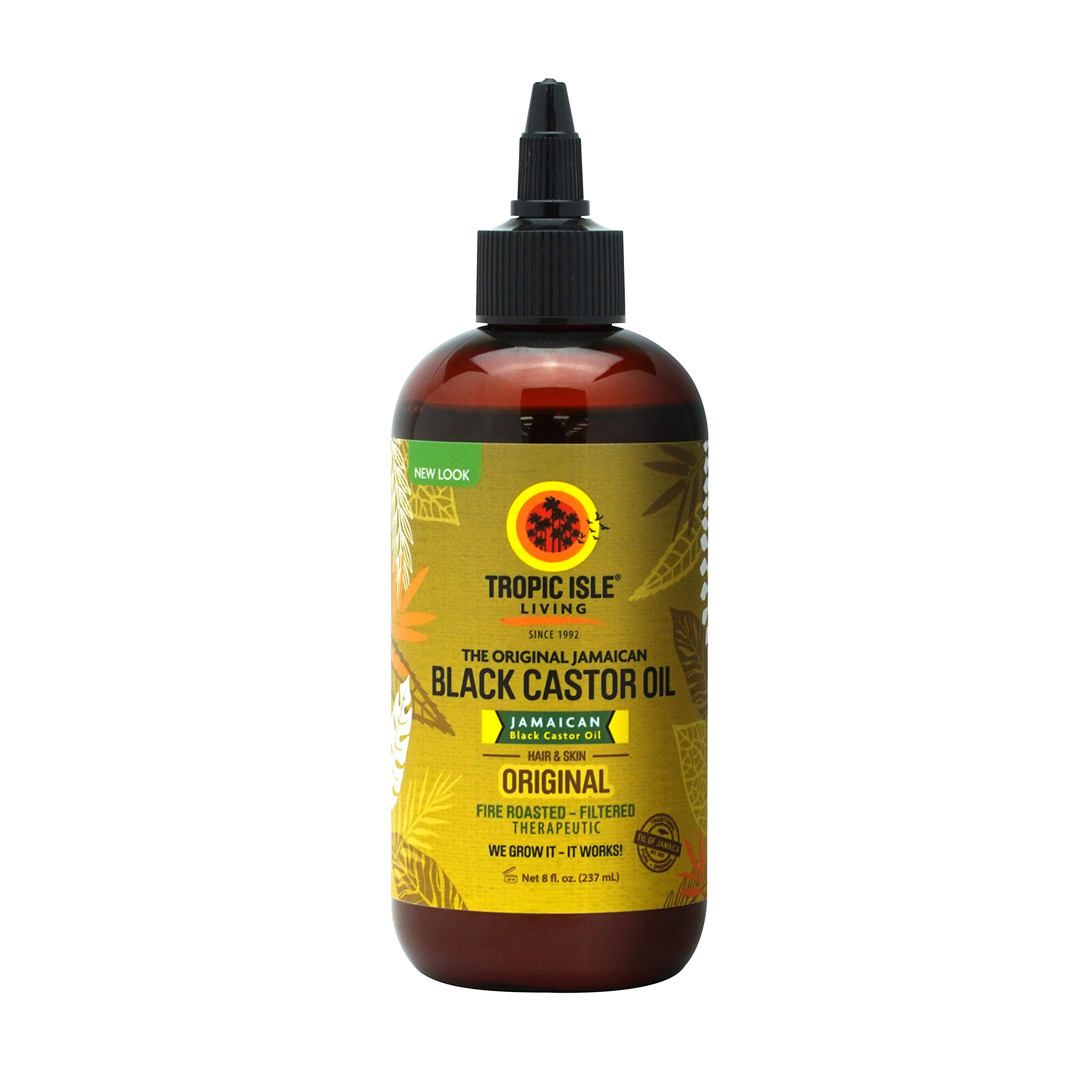 Book Cover Tropic Isle Living Jamaican Black Castor Oil - Plastic PET Bottle 8oz | For Hair Growth Oil, Skin Conditioning, Eyebrows & Eyelashes, Scalp and Nail Care