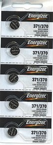 Energizer 371 / 370 Silver Oxide Watch Battery (5 per Pack)