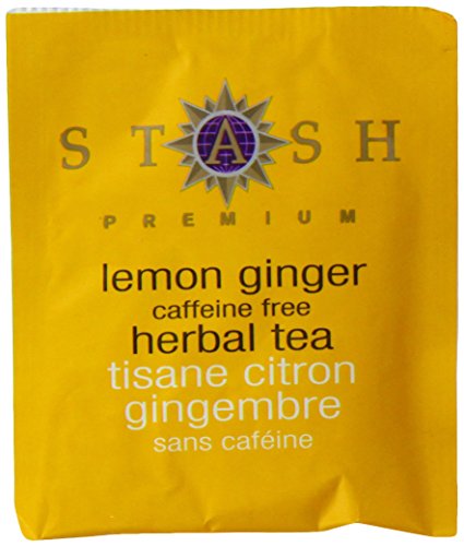 Stash Tea Lemon Ginger Herbal Tea Box of 100 Tea Bags