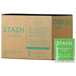 Stash Tea Decaf Premium Green Tea, 100 Count Box of Tea Bags in Foil (packaging may vary)