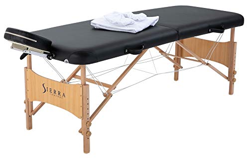 Book Cover Sierra Comfort All Inclusive Portable Massage Table, Black