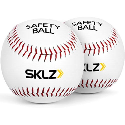 Book Cover SKLZ Soft Cushioned Safety Baseballs, 2 Pack, White Pearl