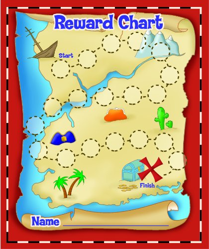 Eureka Back to School Treasure Hunt Mini Reward Charts for Kids with Stickers, 736pc, 5'' W x 6'' H