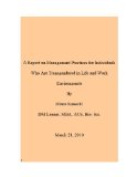 A Report on Management Practices for Individuals Who Are Transgendered in Life and Work Environments