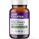 New Chapter Women’s Multivitamin, Iron, B6, B12, Biotin for Hair Growth, D3, Vit C, Zinc for Immune & Stress Support, Gentle on an Empty Stomach, One Daily, Non-GMO, Gluten-Free, 18+, 72 Tablets