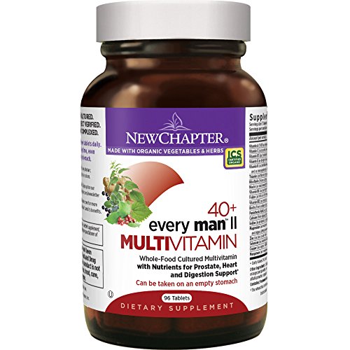New Chapter Men's Multivitamin, Every Man II 40+, Fermented with Probiotics + Selenium + B Vitamins + Vitamin D3 + Organic Non-GMO Ingredients - 96 ct