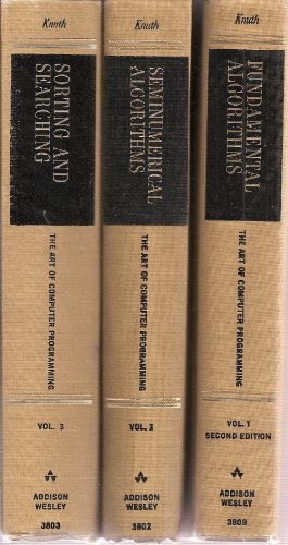 The Art of Computer Programming 3 Volume Set: Fundamental Algorithms-Vol. 1, Seminumerical Algorithms-Vol. 2, Sorting and Searching-Vol. 3