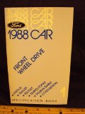 1988 Ford Car Front Wheel Drive Service Specifications Manual