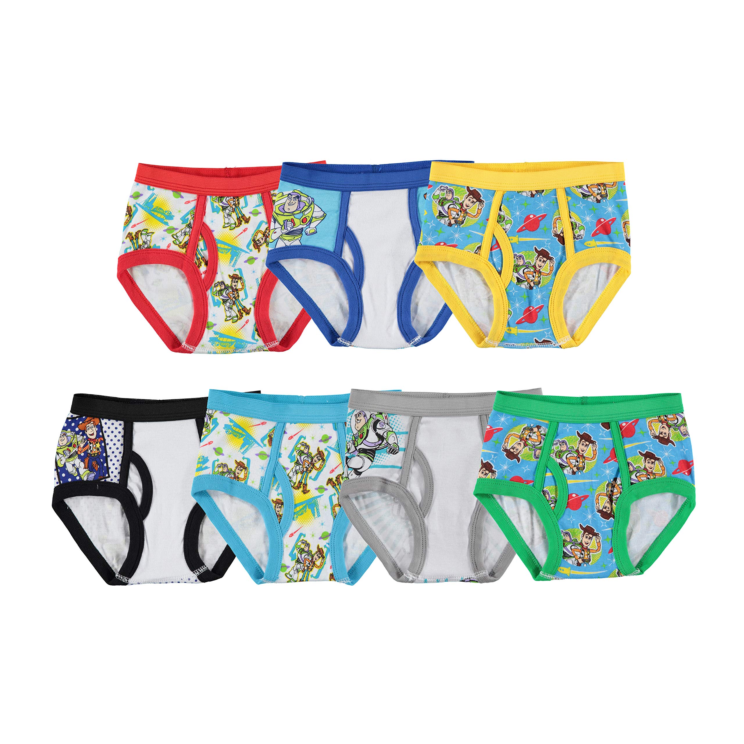Book Cover Handcraft Little Boys' Toy Story 7 Pack Brief, Multi, 2T/3T